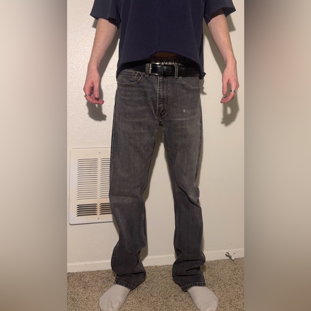 Levi's Men's Relaxed-Fit 505 Dark Gray Jeans